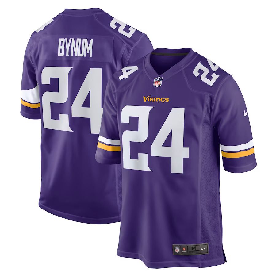 Men Minnesota Vikings #24 Camryn Bynum Nike Purple Player Game NFL Jersey